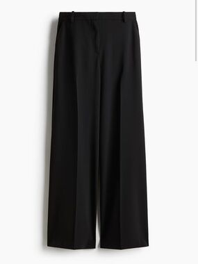 H&M Black Wide-Leg Trousers